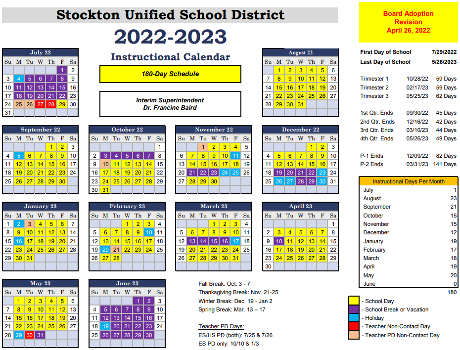 Instructional Calendar