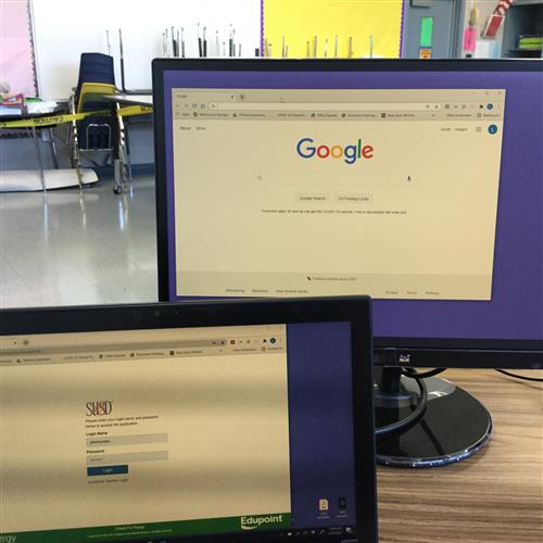 Two windows open 