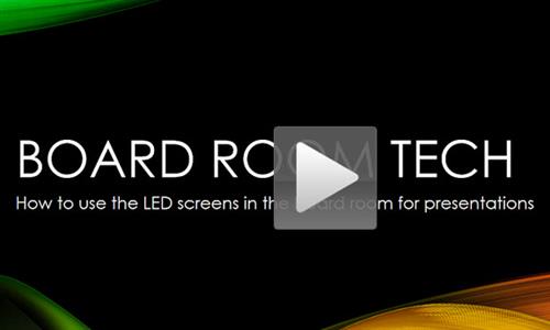 Boardroom Presentation Tech Training 