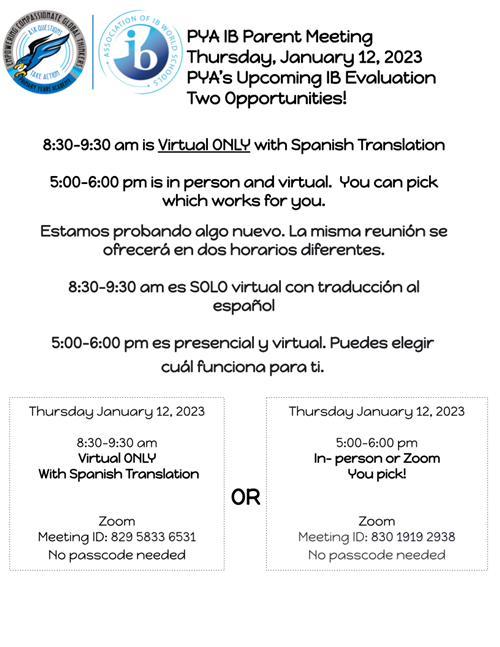  IB Parent Meeting