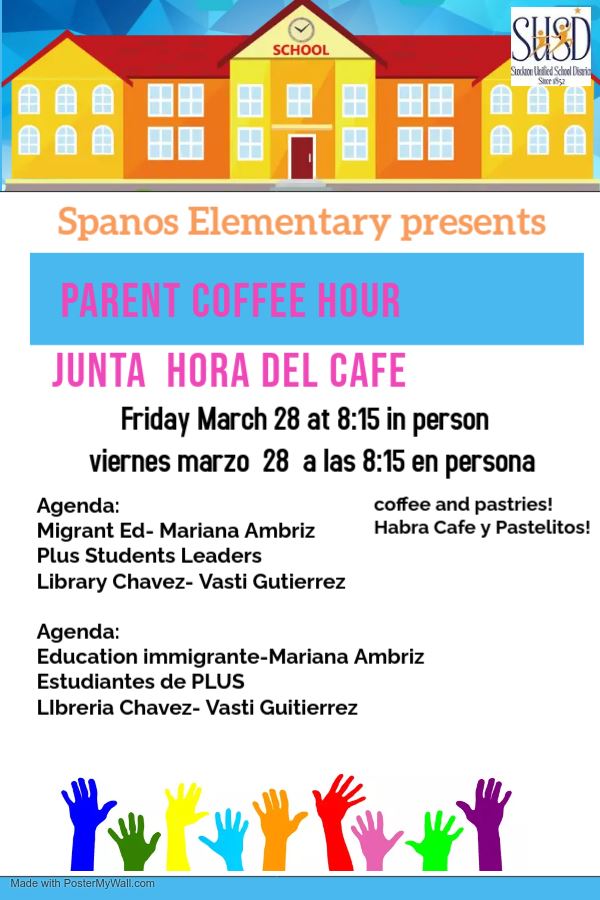  Hora del Cafe/Parent Coffee Hour