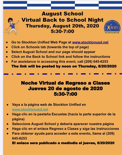Back to School Night 